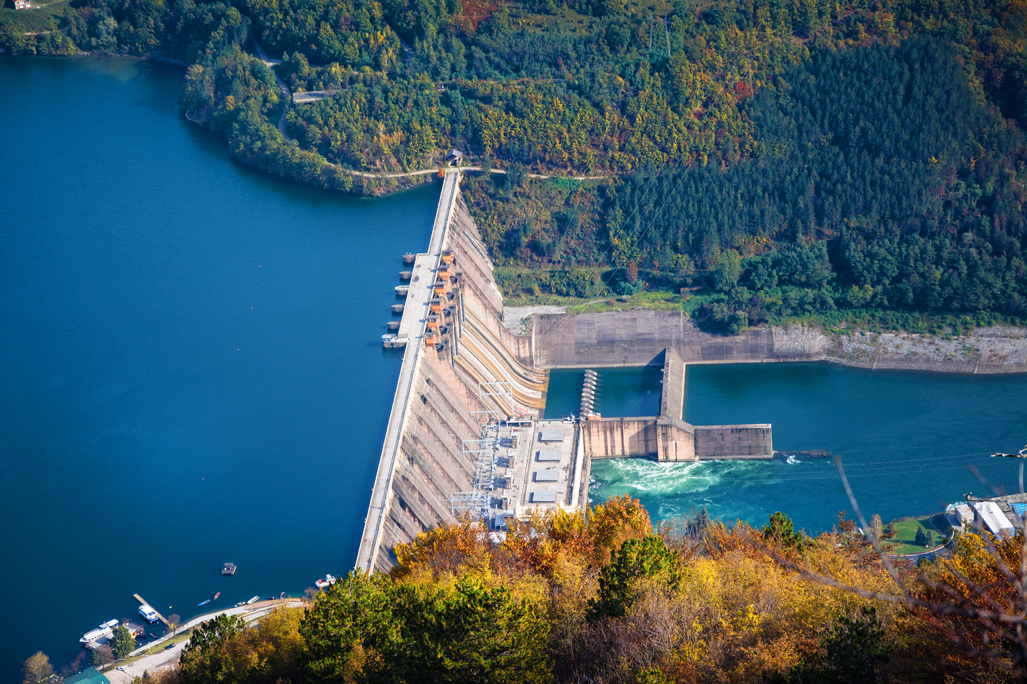 Hydroelectric power plant on river Hydroelectric power plant on river